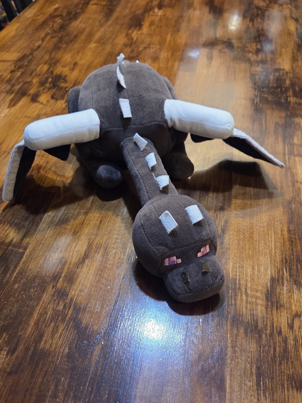 Minecraft Ender Dragon Plush Toy 23.6 inch Fandom Brown and Grey Plushy